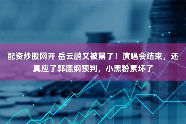 配资炒股网开 岳云鹏又被黑了！演唱会结束，还真应了郭德纲预判，小黑粉累坏了
