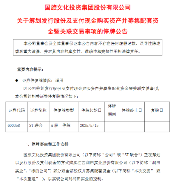 配资世家股票平台 扣非净利润连亏20年的ST联合，欲收购知名矿泉水公司！公司回应